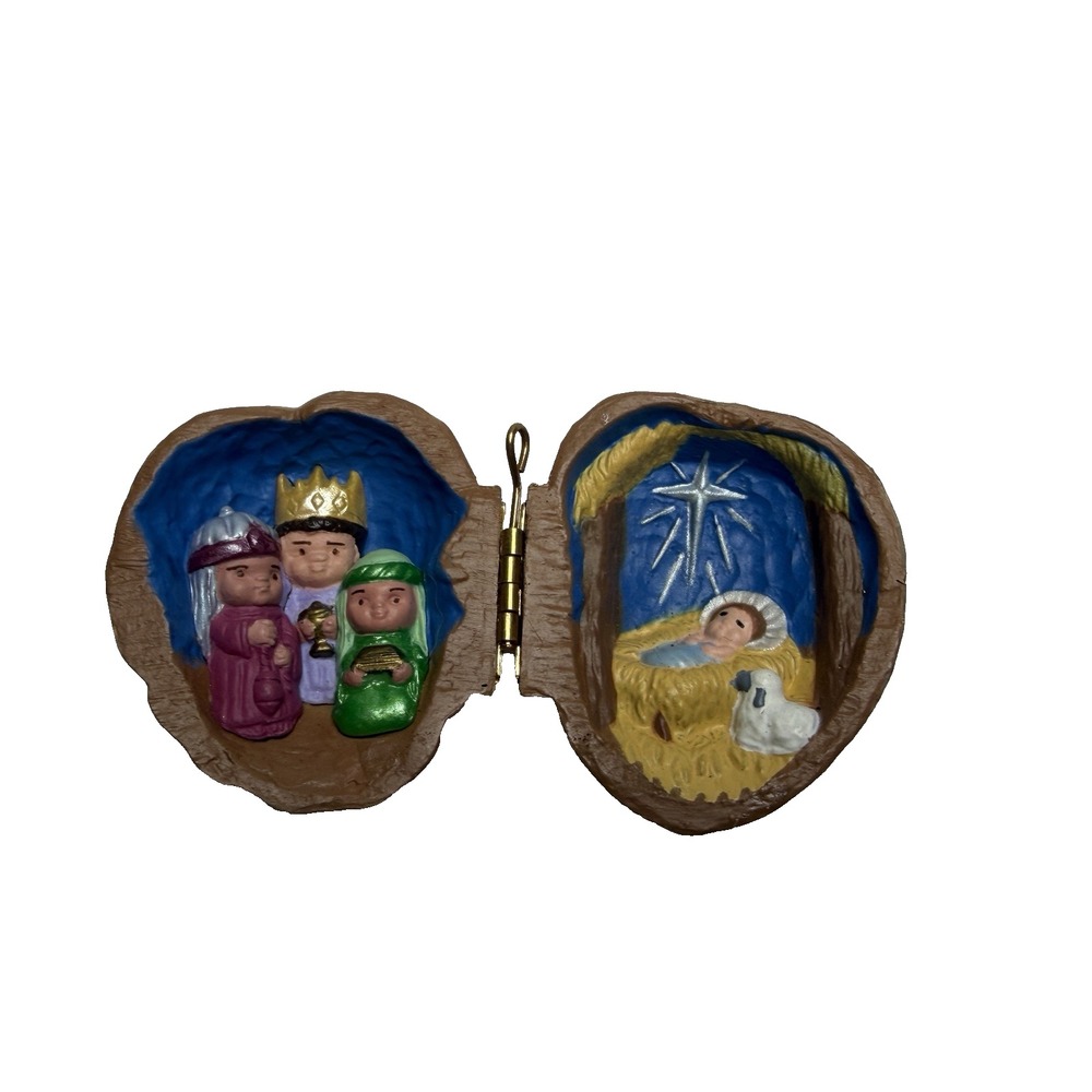 Vintage 1991 Hallmark Nutshell Nativity Ornament Hard to Find